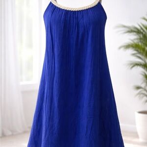 India Boutique Royal Blue Rope-Neck Sundress